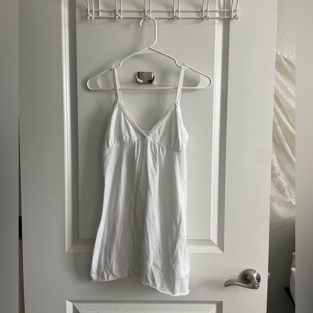 Set of Two Y2k Spaghetti Strap Tops | White & Green